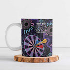 First Nations Darts NAIDOC 2026 Ceramic Mug Aboriginal Dot Art Dartboard Purple