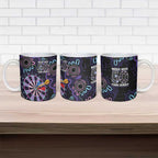 First Nations Darts NAIDOC 2026 Ceramic Mug Aboriginal Dot Art Dartboard Purple