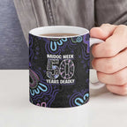 First Nations Darts NAIDOC 2026 Ceramic Mug Aboriginal Dot Art Dartboard Purple