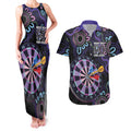 First Nations Darts NAIDOC 2026 Couples Matching Tank Maxi Dress and Hawaiian Shirt Aboriginal Dot Art Dartboard Purple