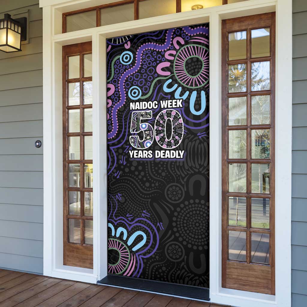 First Nations Darts NAIDOC 2026 Door Cover Aboriginal Dot Art Dartboard Purple