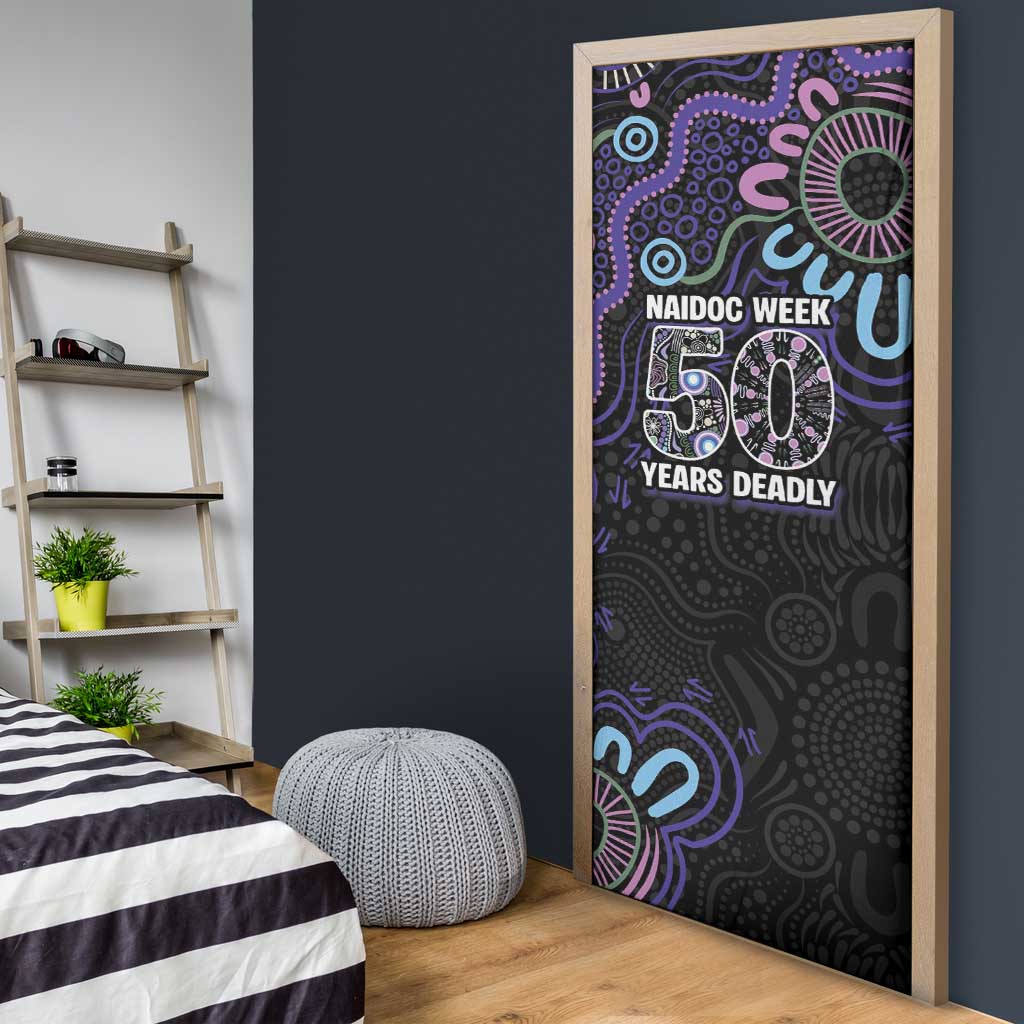 First Nations Darts NAIDOC 2026 Door Cover Aboriginal Dot Art Dartboard Purple