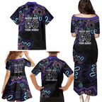 First Nations Darts NAIDOC 2026 Family Matching Puletasi and Hawaiian Shirt Aboriginal Dot Art Dartboard Purple