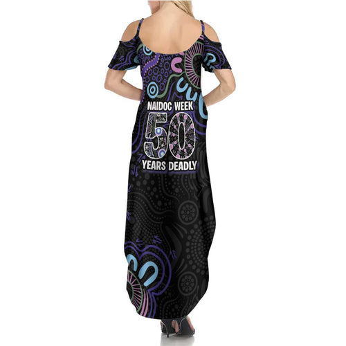 First Nations Darts NAIDOC 2026 Family Matching Summer Maxi Dress and Hawaiian Shirt Aboriginal Dot Art Dartboard Purple