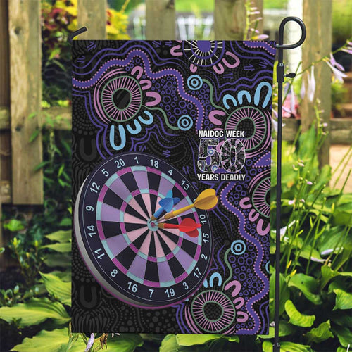 First Nations Darts NAIDOC 2026 Garden Flag Aboriginal Dot Art Dartboard Purple
