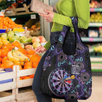 First Nations Darts NAIDOC 2026 Grocery Bag Aboriginal Dot Art Dartboard Purple