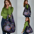 First Nations Darts NAIDOC 2026 Grocery Bag Aboriginal Dot Art Dartboard Purple