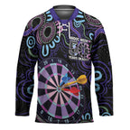 First Nations Darts NAIDOC 2026 Hockey Jersey Aboriginal Dot Art Dartboard Purple