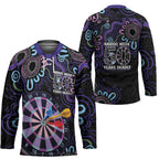 First Nations Darts NAIDOC 2026 Hockey Jersey Aboriginal Dot Art Dartboard Purple