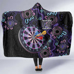 First Nations Darts NAIDOC 2026 Hooded Blanket Aboriginal Dot Art Dartboard Purple