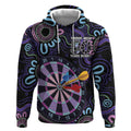 First Nations Darts NAIDOC 2026 Hoodie Aboriginal Dot Art Dartboard Purple