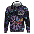 First Nations Darts NAIDOC 2026 Hoodie Aboriginal Dot Art Dartboard Purple