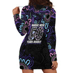 First Nations Darts NAIDOC 2026 Hoodie Dress Aboriginal Dot Art Dartboard Purple