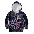 First Nations Darts NAIDOC 2026 Kid Hoodie Aboriginal Dot Art Dartboard Purple