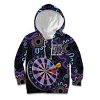 First Nations Darts NAIDOC 2026 Kid Hoodie Aboriginal Dot Art Dartboard Purple