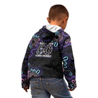 First Nations Darts NAIDOC 2026 Kid Hoodie Aboriginal Dot Art Dartboard Purple