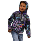 First Nations Darts NAIDOC 2026 Kid Hoodie Aboriginal Dot Art Dartboard Purple