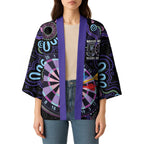 First Nations Darts NAIDOC 2026 Kimono Aboriginal Dot Art Dartboard Purple