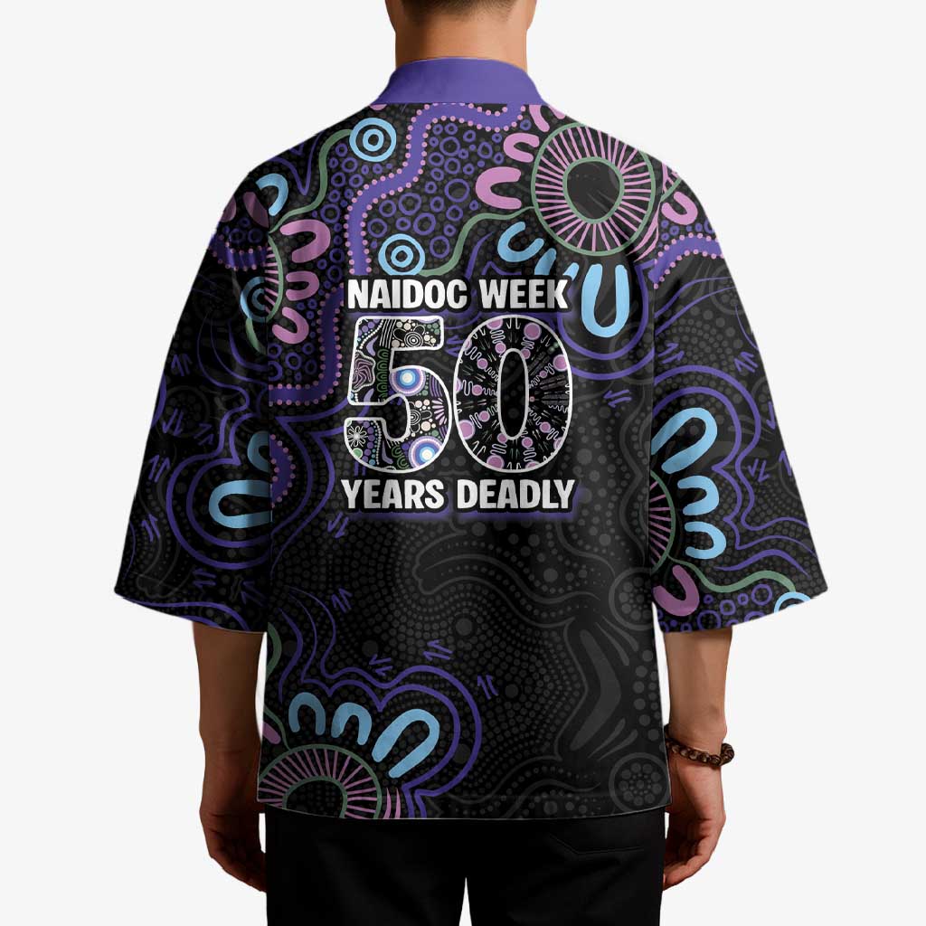 First Nations Darts NAIDOC 2026 Kimono Aboriginal Dot Art Dartboard Purple