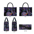 First Nations Darts NAIDOC 2026 Leather Bag Aboriginal Dot Art Dartboard Purple