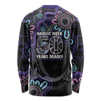 First Nations Darts NAIDOC 2026 Long Sleeve Shirt Aboriginal Dot Art Dartboard Purple