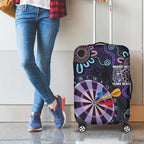 First Nations Darts NAIDOC 2026 Luggage Cover Aboriginal Dot Art Dartboard Purple