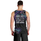 First Nations Darts NAIDOC 2026 Men Tank Top Aboriginal Dot Art Dartboard Purple