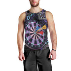 First Nations Darts NAIDOC 2026 Men Tank Top Aboriginal Dot Art Dartboard Purple