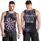 First Nations Darts NAIDOC 2026 Men Tank Top Aboriginal Dot Art Dartboard Purple