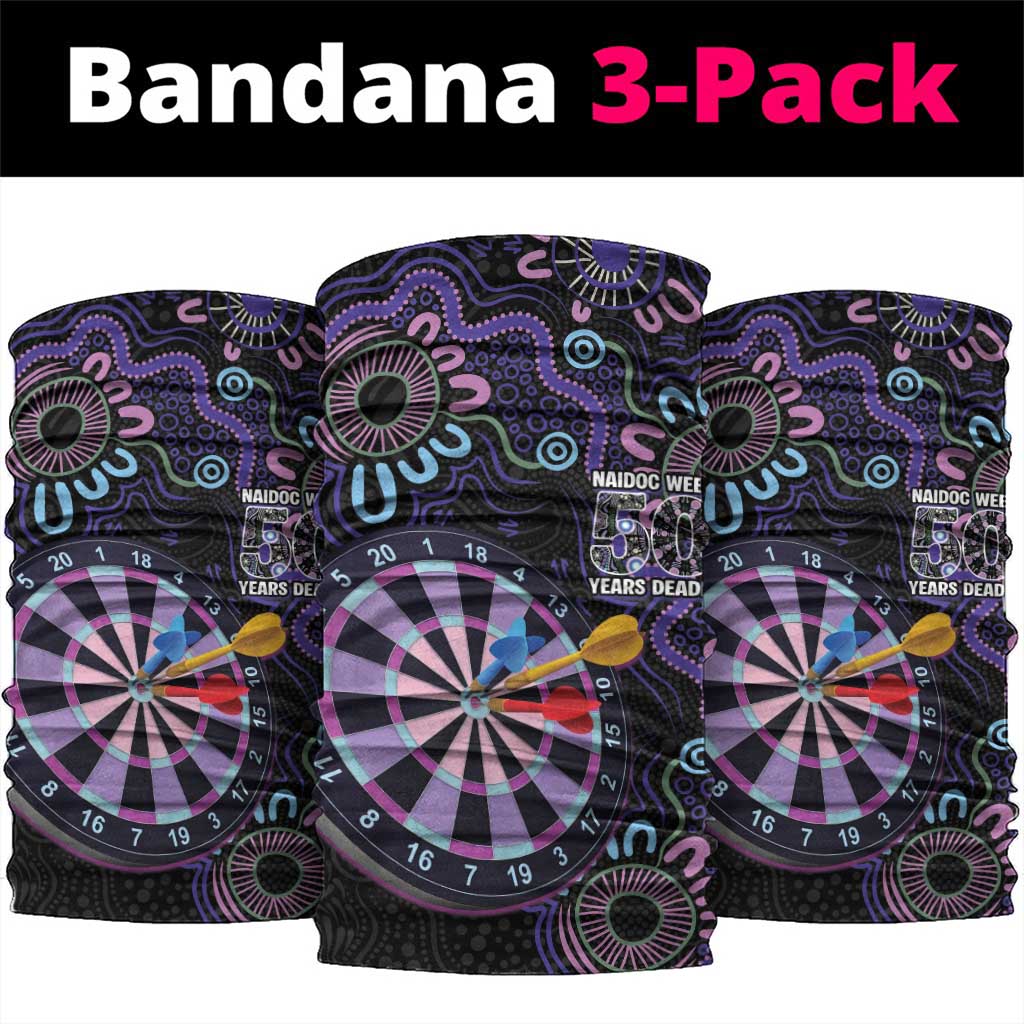 First Nations Darts NAIDOC 2026 Neck Gaiter Aboriginal Dot Art Dartboard Purple