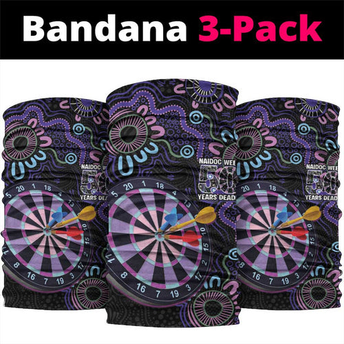 First Nations Darts NAIDOC 2026 Neck Gaiter Aboriginal Dot Art Dartboard Purple