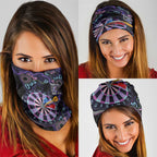First Nations Darts NAIDOC 2026 Neck Gaiter Aboriginal Dot Art Dartboard Purple