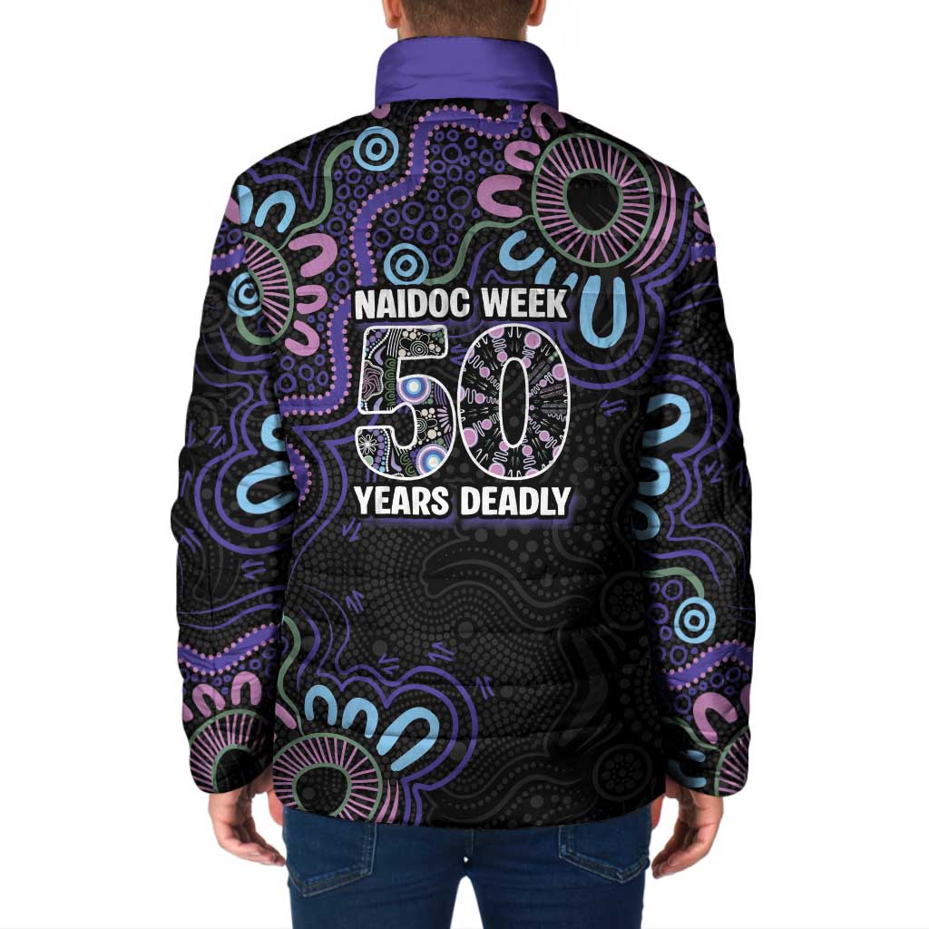 First Nations Darts NAIDOC 2026 Padded Jacket Aboriginal Dot Art Dartboard Purple