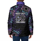 First Nations Darts NAIDOC 2026 Padded Jacket Aboriginal Dot Art Dartboard Purple