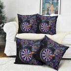 First Nations Darts NAIDOC 2026 Pillow Cover Aboriginal Dot Art Dartboard Purple