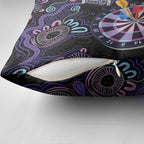 First Nations Darts NAIDOC 2026 Pillow Cover Aboriginal Dot Art Dartboard Purple