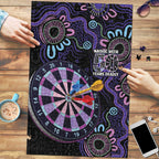 First Nations Darts NAIDOC 2026 Puzzle Aboriginal Dot Art Dartboard Purple