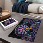 First Nations Darts NAIDOC 2026 Puzzle Aboriginal Dot Art Dartboard Purple