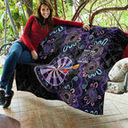 First Nations Darts NAIDOC 2026 Quilt Aboriginal Dot Art Dartboard Purple