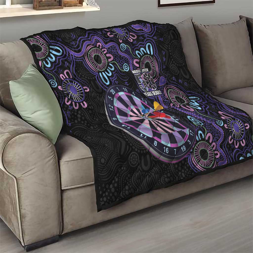 First Nations Darts NAIDOC 2026 Quilt Aboriginal Dot Art Dartboard Purple
