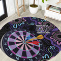 First Nations Darts NAIDOC 2026 Round Carpet Aboriginal Dot Art Dartboard Purple