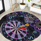 First Nations Darts NAIDOC 2026 Round Carpet Aboriginal Dot Art Dartboard Purple