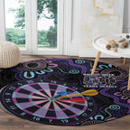 First Nations Darts NAIDOC 2026 Round Carpet Aboriginal Dot Art Dartboard Purple
