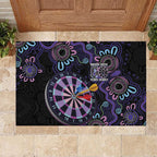 First Nations Darts NAIDOC 2026 Rubber Doormat Aboriginal Dot Art Dartboard Purple