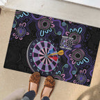First Nations Darts NAIDOC 2026 Rubber Doormat Aboriginal Dot Art Dartboard Purple