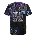 First Nations Darts NAIDOC 2026 Rugby Jersey Aboriginal Dot Art Dartboard Purple