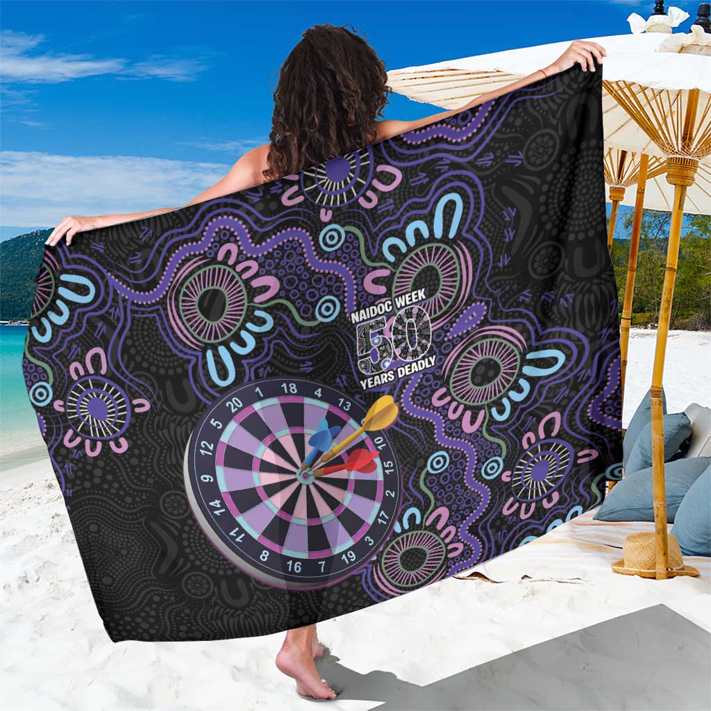 First Nations Darts NAIDOC 2026 Sarong Aboriginal Dot Art Dartboard Purple