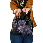 First Nations Darts NAIDOC 2026 Shoulder Handbag Aboriginal Dot Art Dartboard Purple