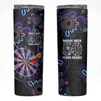 First Nations Darts NAIDOC 2026 Skinny Tumbler Aboriginal Dot Art Dartboard Purple