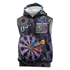 First Nations Darts NAIDOC 2026 Sleeveless Hoodie Aboriginal Dot Art Dartboard Purple